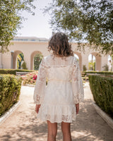 THROUGH THE GARDENS LACE DRESS- WHITE