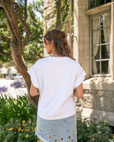 DRIPPING IN RHINESTONE T-SHIRT WHITE