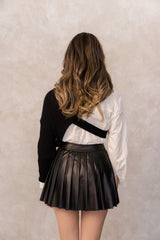 I PLEATED THE CHIC SKIRT- BLACK