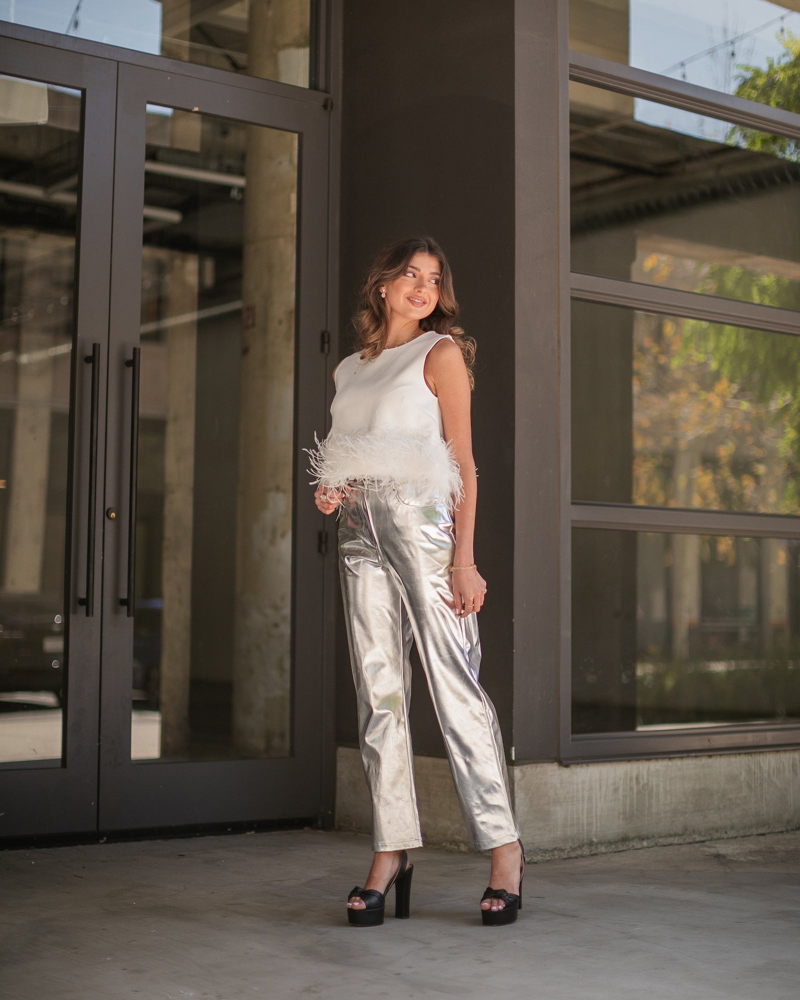 トップス Ballerina feather peplum tops white ASOS LUXE bandeau peplum top with embellished pearl bow in