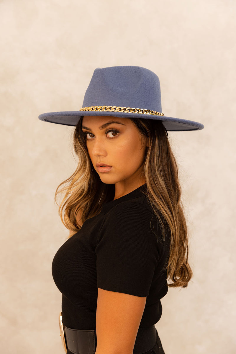 THE JOANNE HAT- POWDER BLUE