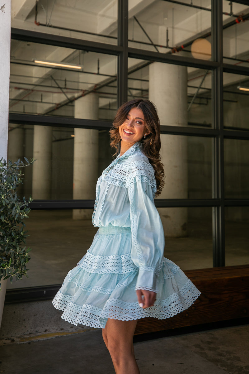 TRUE BLISS DRESS- SKY BLUE